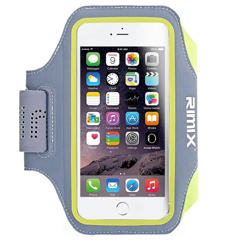 Сумка на руку для бега RIMIX, сумка на руку для бега, светоотражающая сумка на руку для фитнеса, набор на руку, оборудование для бега, маленькая сумка для мобильного телефона - Цвет: GREEN