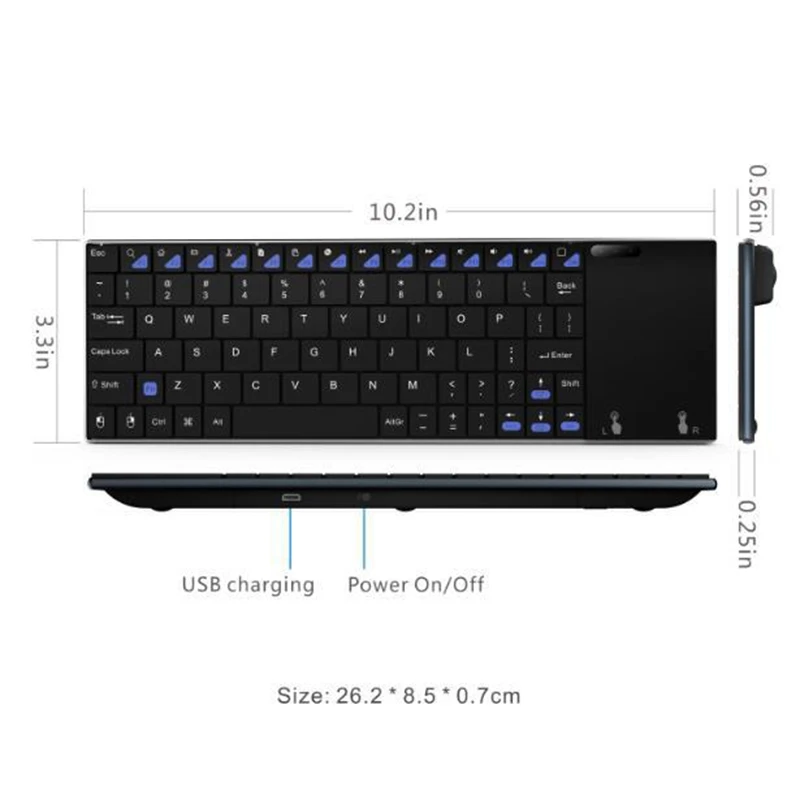 NEW K12 + Мини 2 4 ГГц беспроводная клавиатура и Bluetooth с тачпадом мышь для ПК планшета