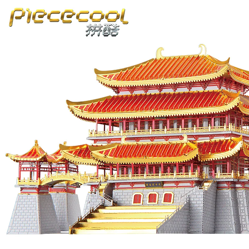 MMZ модель Piececool 3D металлическая головоломка P129 Tang Райский монтажный Металл Модель Набор DIY 3D лазерная резка модель головоломка игрушки