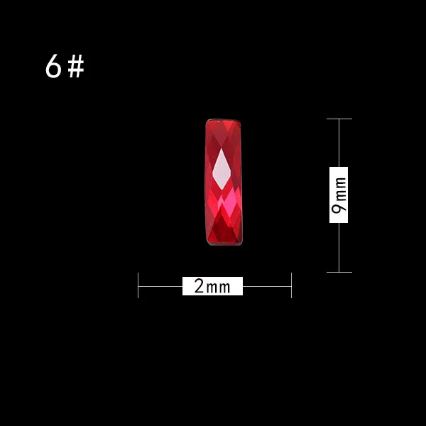 6 10 шт./упак. нейл-арта украшения камни с плоской задней частью Форма капли воды с украшением в виде кристаллов красная мозачиная Стекло Стразы для украшения аксессуары - Цвет: 6