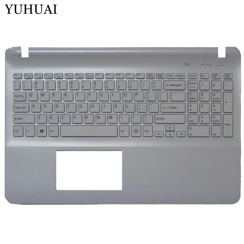 White Клавиатура для ноутбука sony Vaio SVF1521P2EB SVF1521C2EB SVF15215CDW SVF15328 SVF15318S черный/белый верхний чехол - Цвет: White