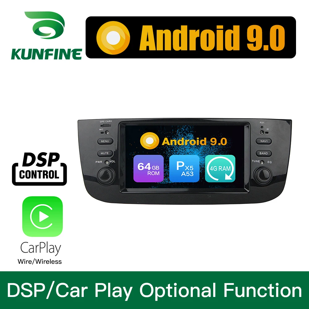 Android 9,0, четыре ядра, 4 Гб ОЗУ, 64 Гб ПЗУ, автомобильный DVD, gps, мультимедийный плеер, стерео, без Дека, Для Fait, LINEA,-15, радио, wifi