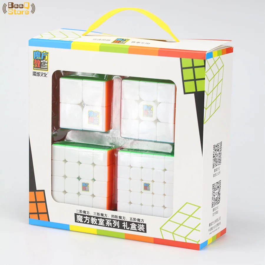 Mofangjiaoshi 3 шт. 4 шт./компл. 2x2 3x3 4x4 5x5 магический куб головоломка Подарочная коробка