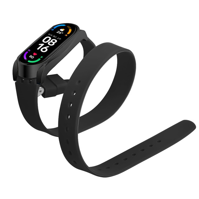 Watch Silicone Bracelet For Mi Band 6 Smart Wristband With Buckle  Replacement Metal Shell Extra Long Strap Accessories