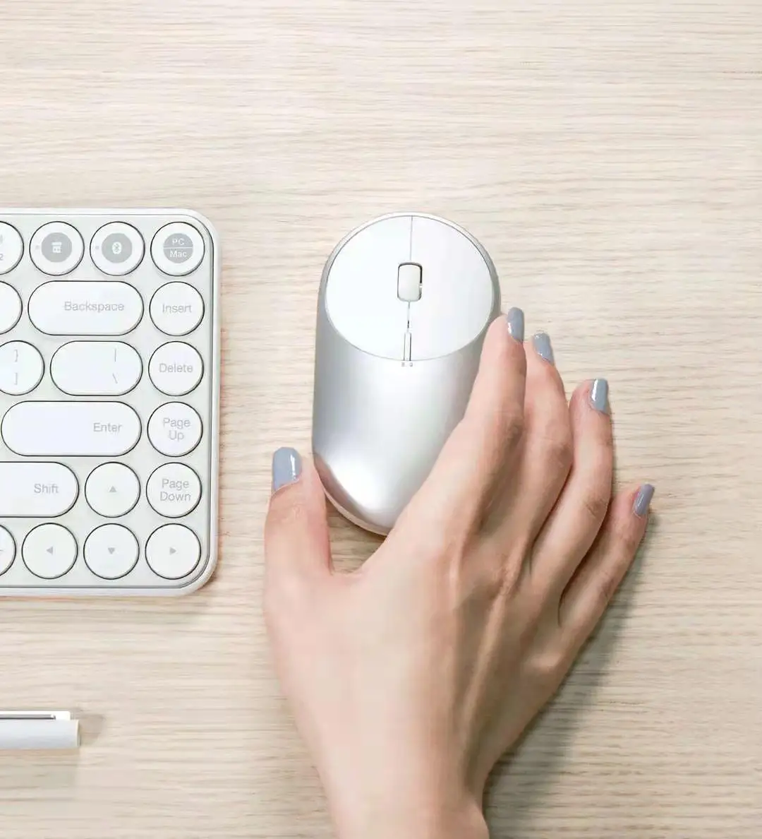 Xiaomi-mi Mouse Óptico Portátil sem Fio Bluetooth 4.2 rf 2.4ghz 4000dpi Modo Duplo Ajustável para Laptop pc - Imagem 4