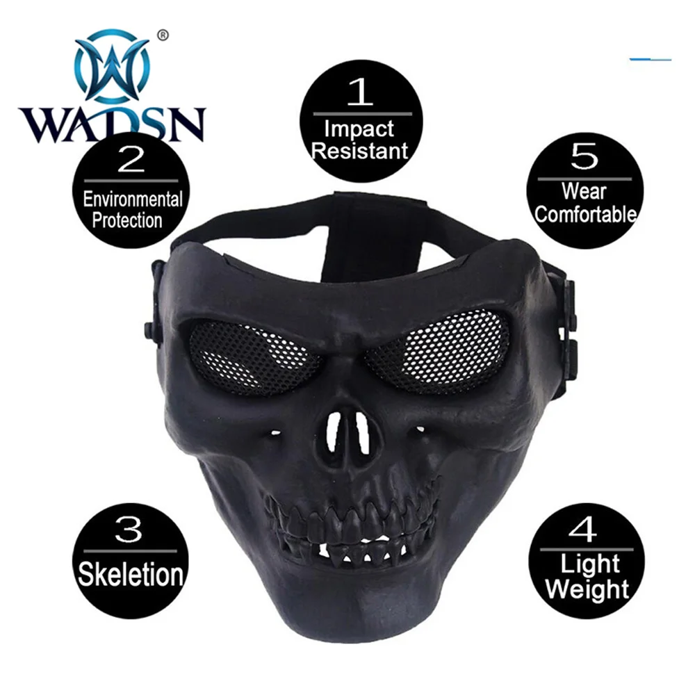 WADSN Tactical M02 ccaque Skull Gen 2, маска для всего лица, защитные маски, маска для лица с черепом, NH05032, аксессуары для спортивного шлема
