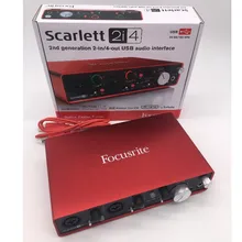 Модернизированный Focusrite Scarlett 2i4(2nd gen) 2 в/4 выхода USB аудио интерфейс звуковая карта профессиональная для записи