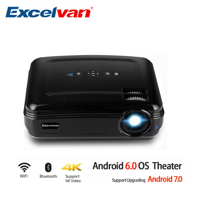 

Excelvan BL59 LED Projector 3500Lumen Android 6.0 Beamer Built-in WIFI Bluetooth Support 4K Video Proyector Full HD 1080P LED TV