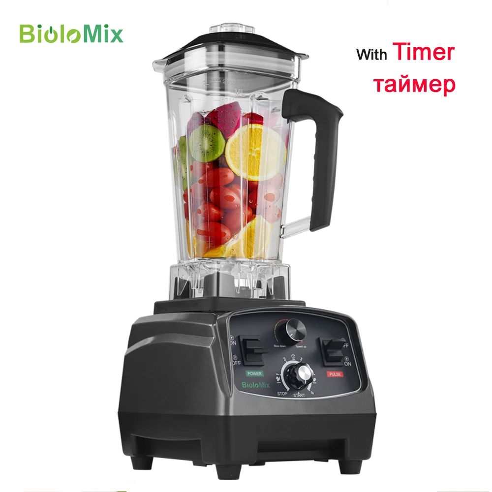BPA бесплатно 3HP 2200 Вт Сверхмощный коммерческий блендер, миксер, соковыжималка, мощный кухонный комбайн, Миксер для льда, смузи, бар, блендер для фруктов