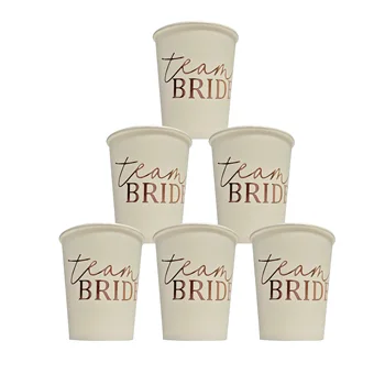 

Rose Gold Team Bride Cup Bachelorette Party Team Bride Straws Hen Night Wedding Party Decoration Supplies