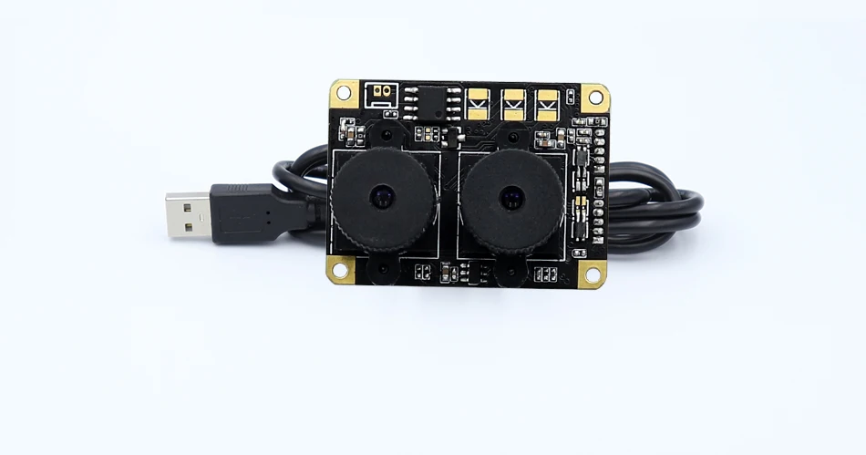 New HD binocular 2MP camera module dual lens face recognition infrared night vision live detection