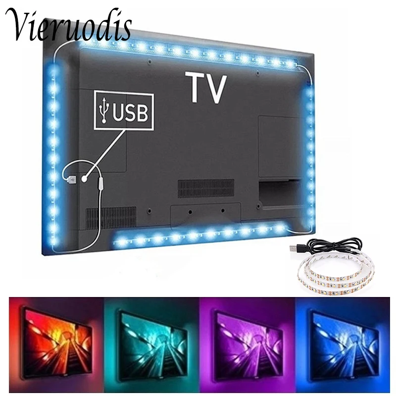 

5V LED Strip Light TV Light 3528 SMD HDTV TV Tape Lamp Diode Flexible PC Screen Backlight & Bias lighting Home Decorative Light