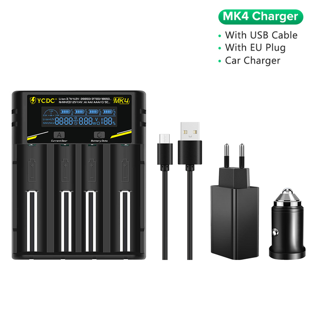 Battery Charger Universal 1.2V 3.7V For 18650/26650/18350/16340/18500/AA/AAA NiMH lithium battery Charger 5V 2A plug