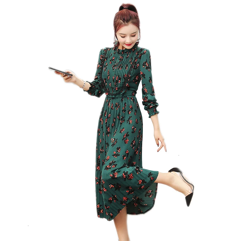 Terugvorderen nep jurk midden leeftijd vrouwen Lente Nieuwe mode print jurk Elegant Mid-kalf M-3XL jurken LU596 Terugvorderen nep jurk midden leeftijd vrouwen Lente Nieuwe mode print jurk Elegant Mid-kalf M-3XL jurken LU596