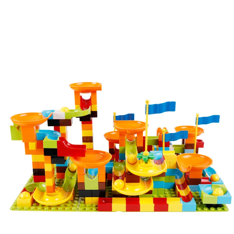 Наборы строительных блоков marble run 80 шт. 320 кирпичи большого размера duploed