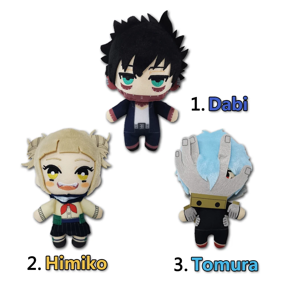 

Banpresto MY BOKU NO HERO ACADEMIA MASCOT PLUSH VOL4 Dabi/Himiko/Tomura 7.09"STUFFED DOLL kawaii Anime Japan 2019 Import BP39284