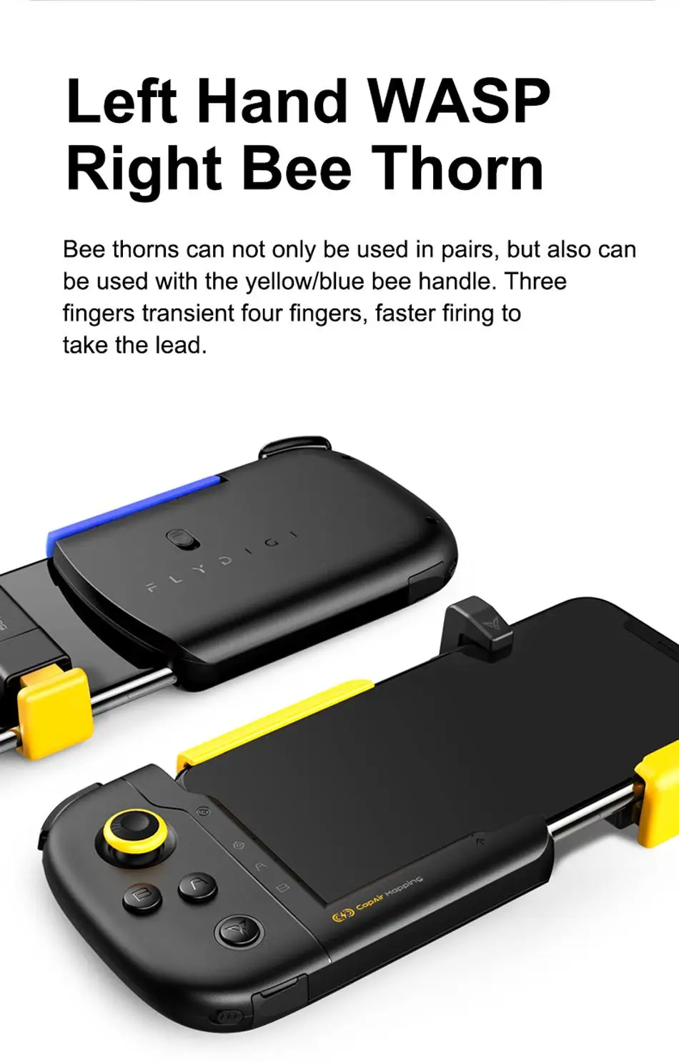 Newest Xiaomi Flydigi Game Controller Left Right Gamepad Trigger Shooter Joystick for PUBG Mobile Game for iPhone Android (9)