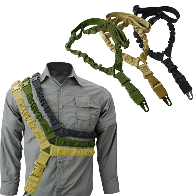 

Military Tactical Gun Sling Belt Single Point Gun Rope Airsoft Rifle Gun Task Safe Strap Heavy Duty Hunting Accessories M4 AR15