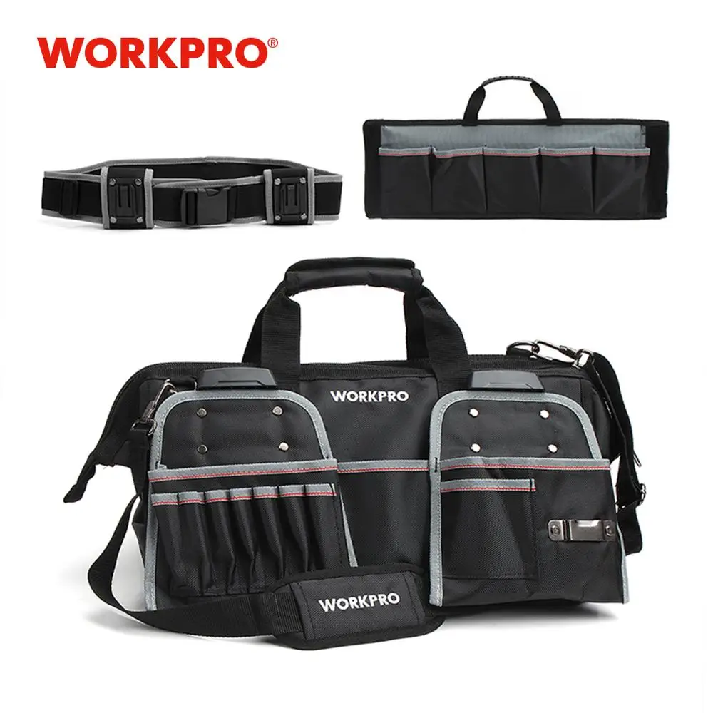 WORKPRO 18 "сумки для инструментов поясная сумка 1680D Закрытая широкая хранения