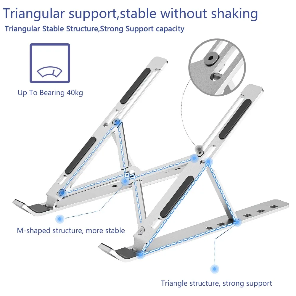 Foldable Laptop Stand Adjustable Notebook Stand Portable Laptop Holder Tablet Stand Computer Support For MacBook Air Pro ipad