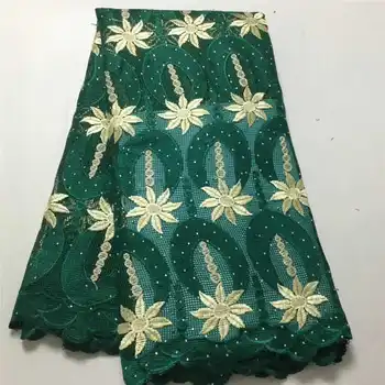 

2020latest Water Soluble African Guipure Cord Lace With Stones Fabric For Woman Evening Party Dresses Winn611