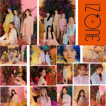 

17 Pcs/Set IZONE New Album BLOOM*IZ Lomo Card Set Photo Card PVC Crystal Card Stickers For Bus Student Card Stickers