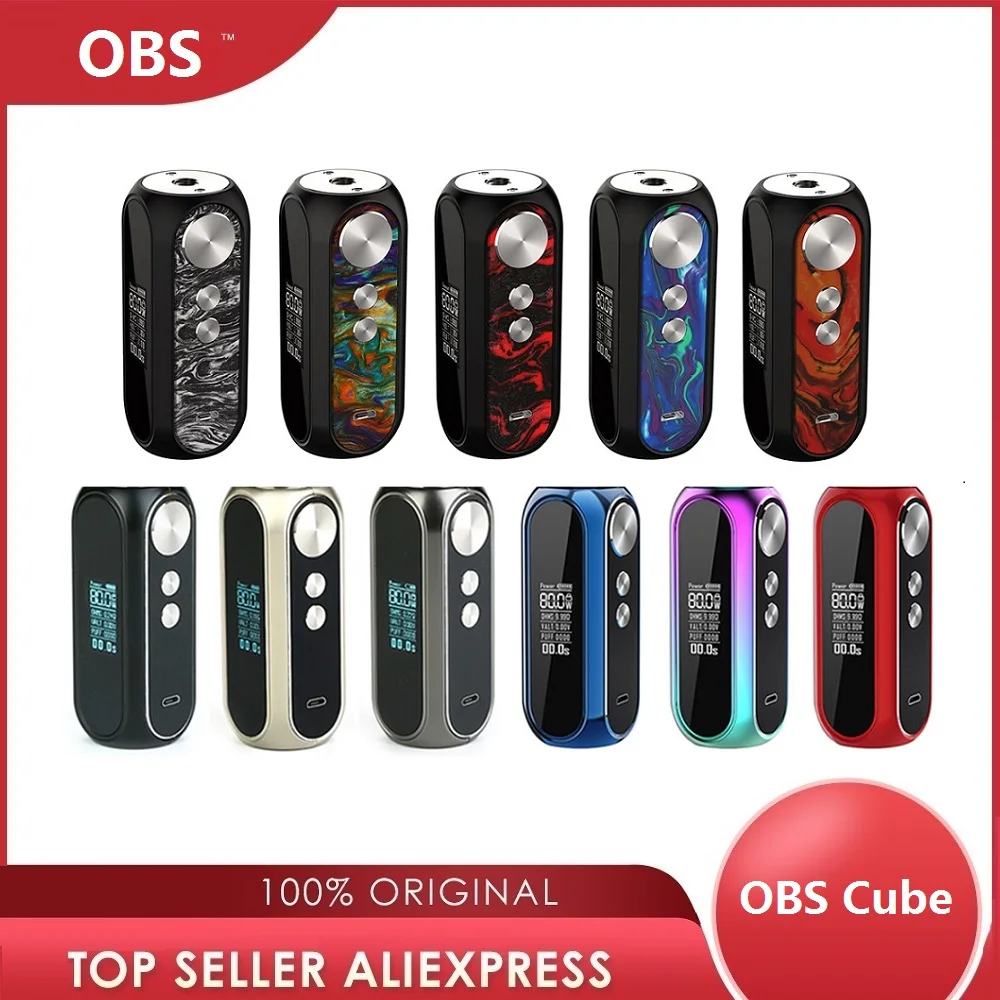 Боксмод OBS Cube VW 3000 мАч встроенный аккумулятор макс. 80 Вт мгновенная Скорость