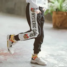 MyCOS/Новинка года; стильные модные повседневные штаны в западном стиле для девочек; спортивные штаны для больших мальчиков; модные штаны для девочек