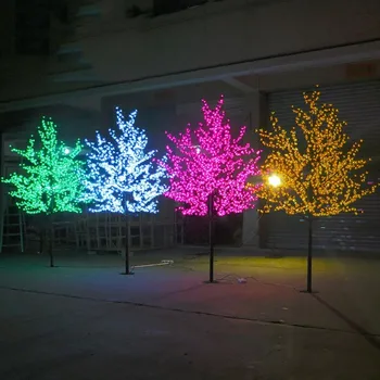 1.5M 1.8M Glanzend Led Kersenbloesem Kerstboom Verlichting Waterdicht Tuin Landschap Decoratie Lamp Voor Wedding Party Chrisma 1.5M 1.8M Glanzend Led Kersenbloesem Kerstboom Verlichting Waterdicht Tuin Landschap Decoratie Lamp Voor Wedding Party Chrisma