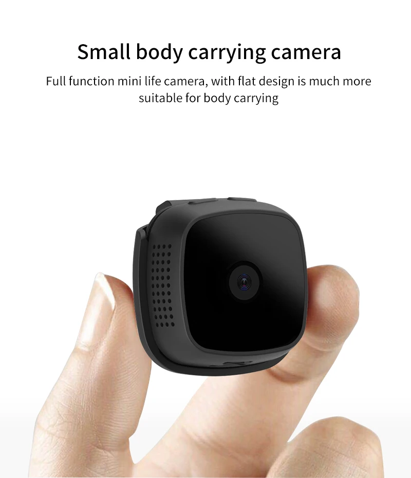 Мини-камера Micro Wifi IP камера ночного видения 720P HD видео рекордер Спорт на открытом воздухе Обнаружение движения Android P2P носимая камера