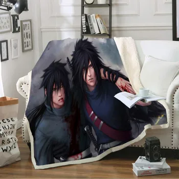 

Double Side Sherpa Coral Fleece Throw Blanket Animation Characters Warrior Soft Cozy TV Blanket Kid Nap Blanket Room Decorative