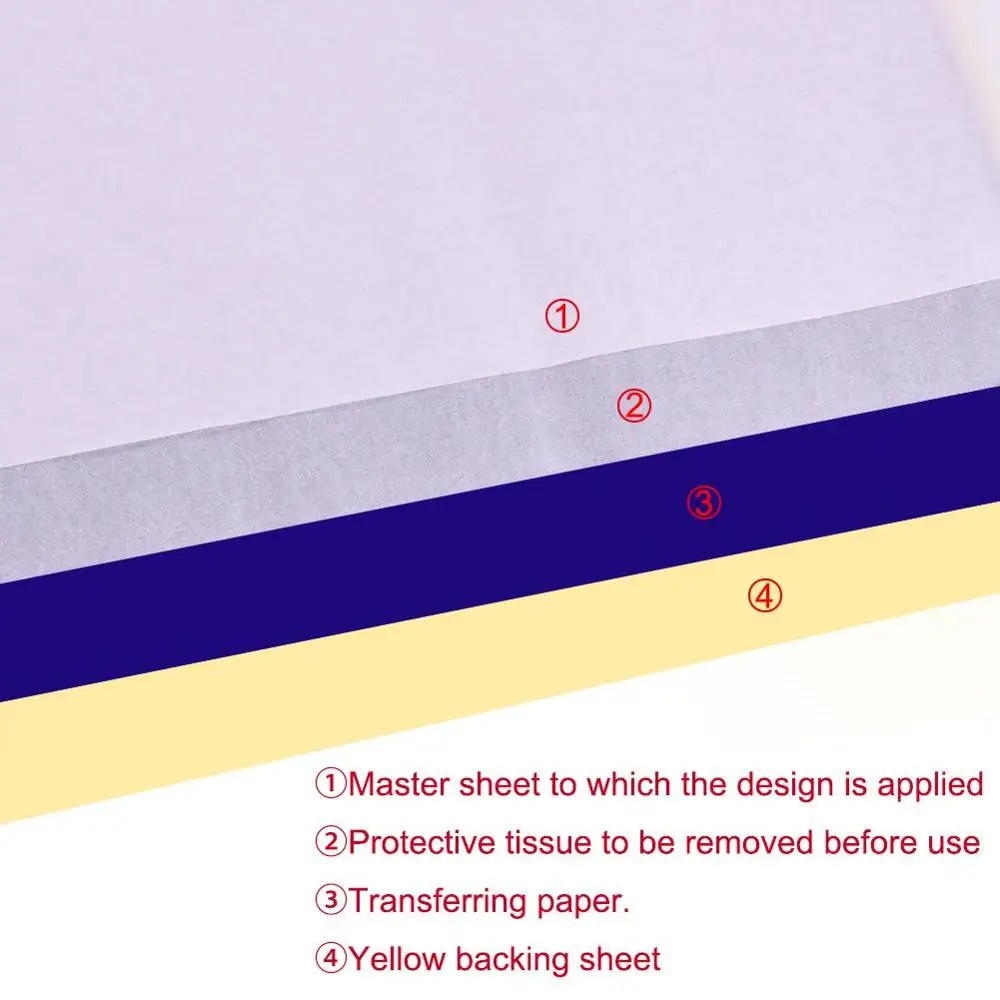 Профессиональная 20 листов переводная бумага для тату принадлежности термотрафарет бумага для тату-машинка принтер
