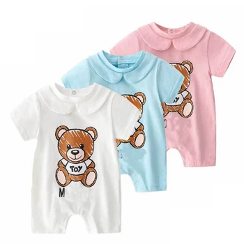 

Baby Clothing 100% Cotton Rompers Baby Short Sleeve Summer Cartoon Bear Toddler Cute Cat Jumpsuit Clothes Newborn Body Suit