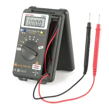 

ZOTEK VC921 4000 Counts LCD Digital Multimeter Pocket Auto range DC/AC Voltage Ohm Capacitance Diode Continuity Meter Tester
