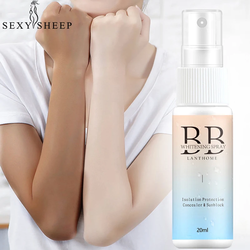 

Quick Whitening BB Spray Refreshing Concealer Waterproof Face Body Insolation Spray Natural Liquid Foundation Sunblock Cosmetics