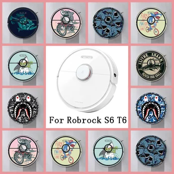 

Provide Customized Custom Shark Sticker for xiaomi Roborock S6 T6 Robot Robotic Vacuum Cleaner Skin Spare Parts Accessories