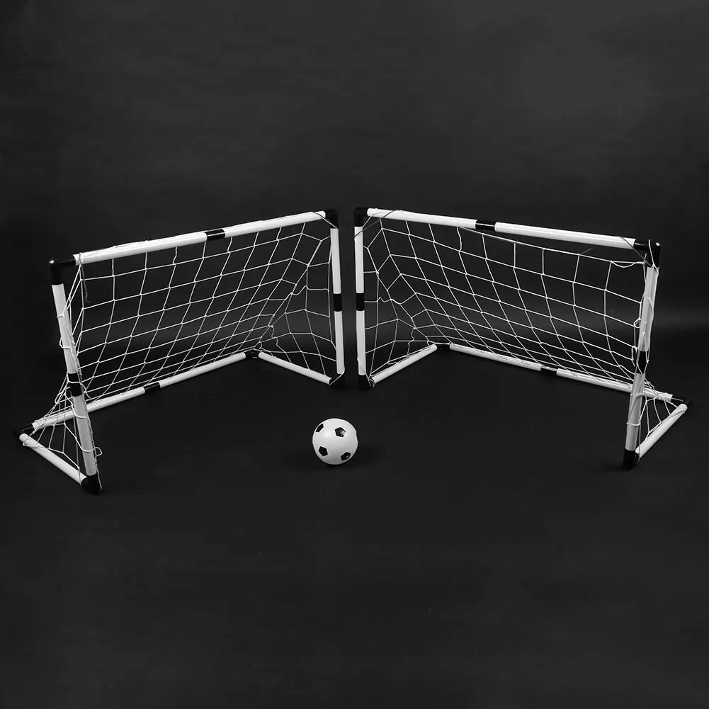 Мяч для мини-футбола 2 X Goal Nets твердый крючок для стеллажа DIY W/Ball белые наборы игры хобби игрушки и игры футбольные ворота игрушечные