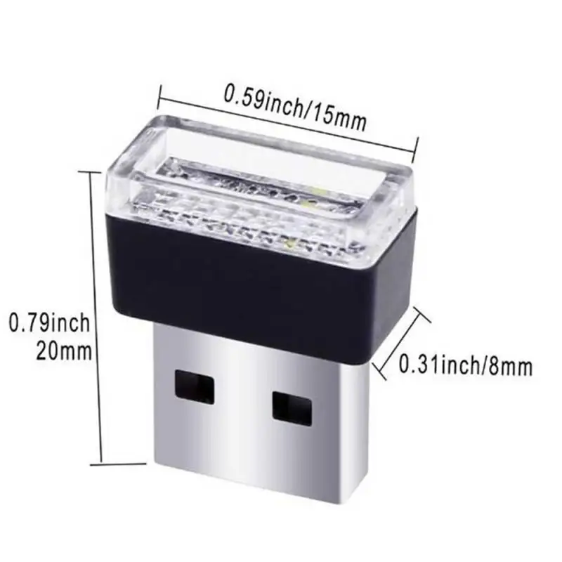 Автомобильный Интерьерный мини-автомобильный атмосферный светильник USB беспроводной светодиодный неоновый светильник для салона автомобиля Белый моделирующий светильник USB светильник