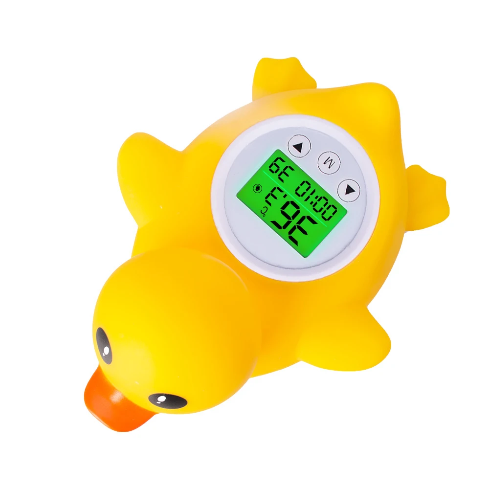 Baby Bath Thermometer Room Temperature Tri color Backlit Lovely Duck