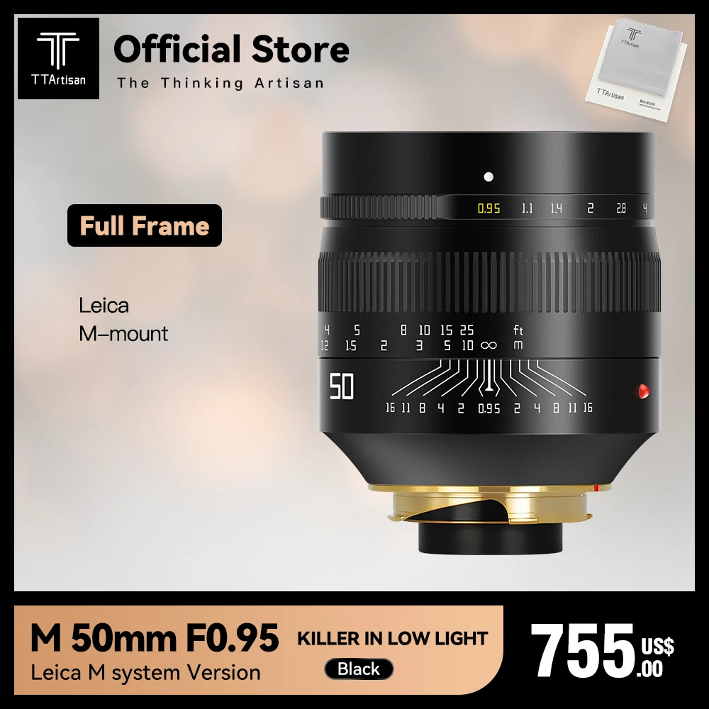 Объектив TTArtisan 50 мм F0.95 для камер Leica M таких как M-M M240 M3 M6 M7 M8 M9 M9p M10 | Электроника
