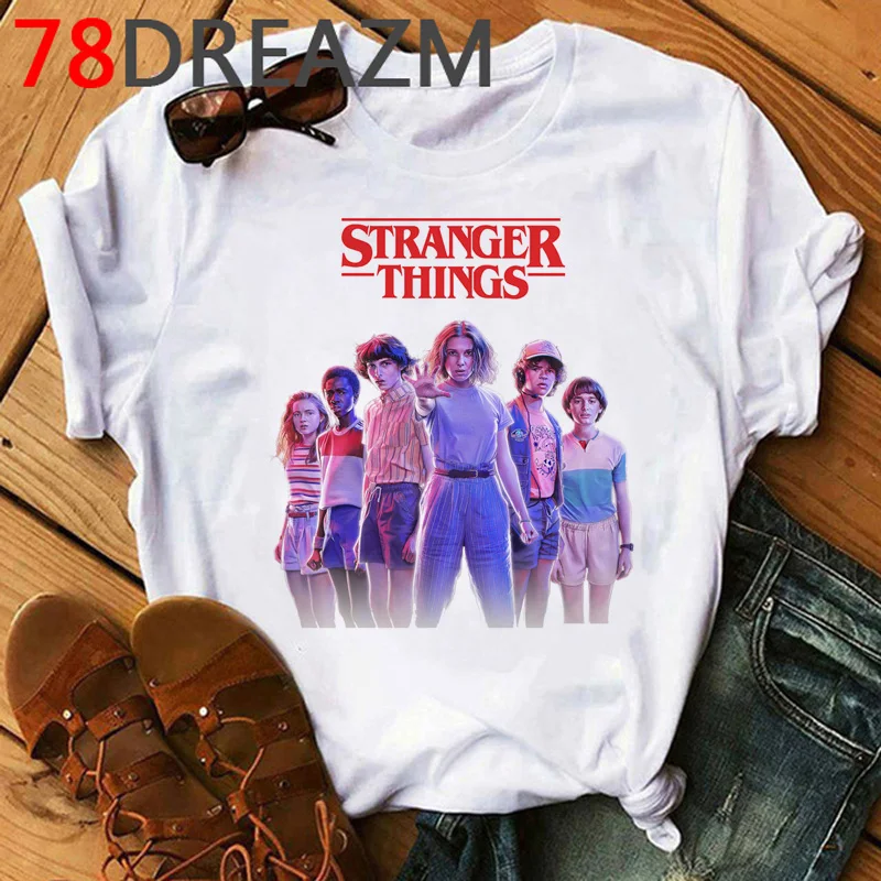 Stranger Things Сезон 3 футболка женская гранж Харадзюку хип хоп перевернутая
