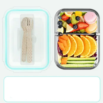 

Glass Lunch Box Preservation Box Microwave Oven Special Bowl Office Worker Student Female Refrigerator Storage Box Lunch Box
