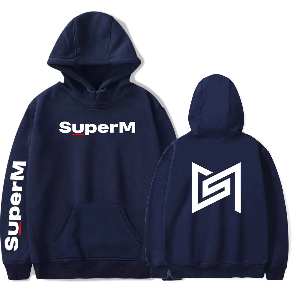 SuperM/толстовки; спортивная одежда; Модные женские толстовки; сезон осень-зима; Лидер продаж; пуловер для мальчиков и девочек; стиль с белыми буквами; Harajuku