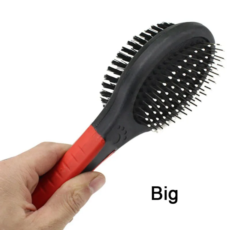 Товары для собак двусторонняя искусственная щетка питомцев 2 лица щенков