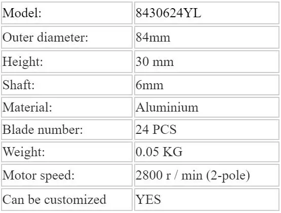 84 мм диаметр 30 мм высота маленький алюминиевый центрифгал крыльчатка вентилятора несколько лопастей лопасти детали электроинструмента