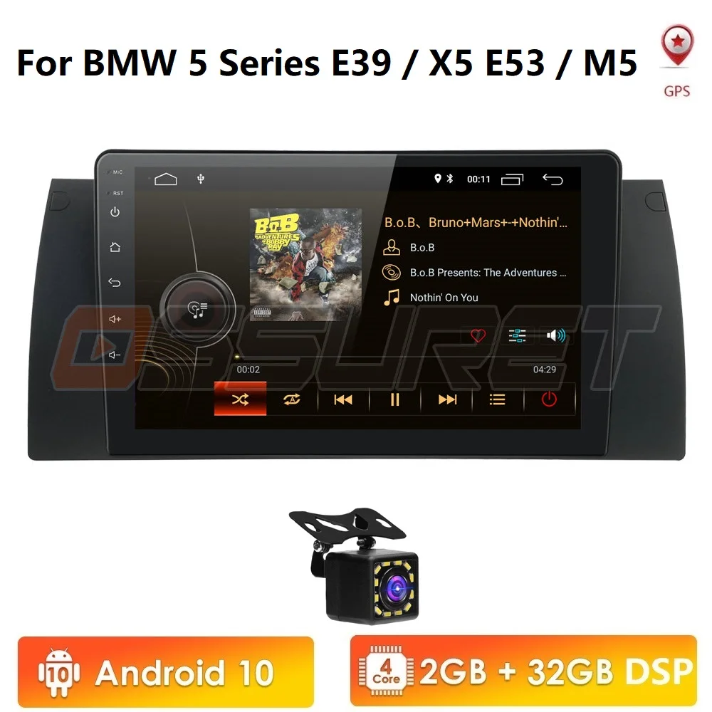 Автомобильный мультимедийный плеер на Android 10 4 Гб ОЗУ 2 ПЗУ 32 с GPS Навигатором