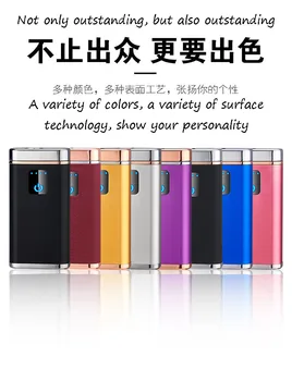 

Creative mobile phone charging treasure dual arc charging lighter 2400 mAh multi-function cigarette lighter