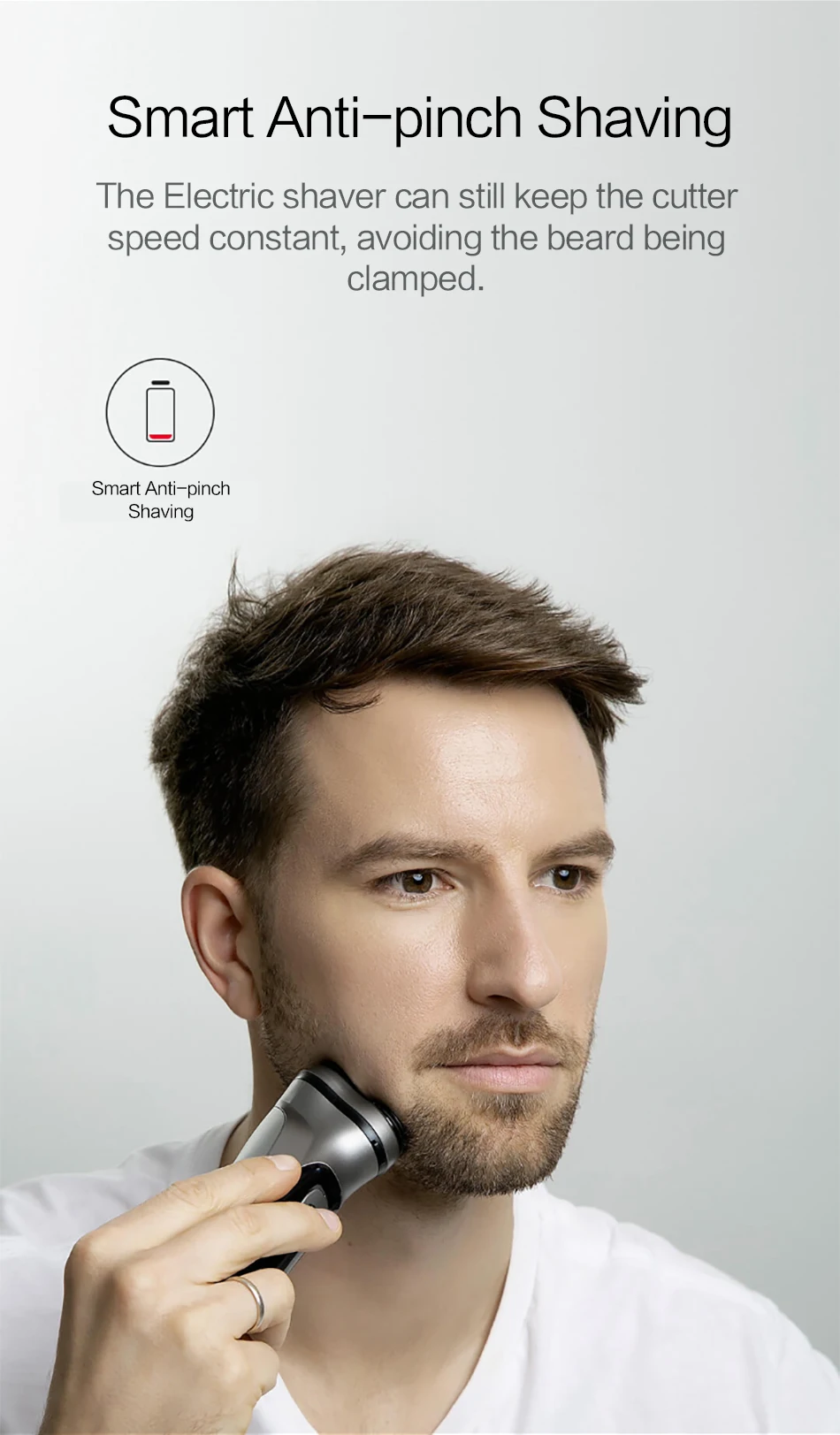 Xiaomi Enchen BlackStone 3D бритва для мужчин триммер для бороды моющийся type-C USB Перезаряжаемый смарт-контроль