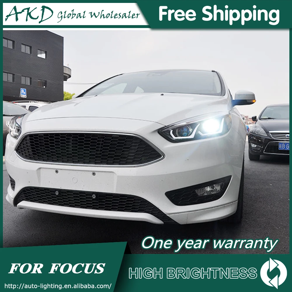 AKD автомобильный Стайлинг для Ford Focus фары- светодиодная фара для Focus 4 DRL Bi Xenon объектив Высокий Низкий Луч парковочная противотуманная фара