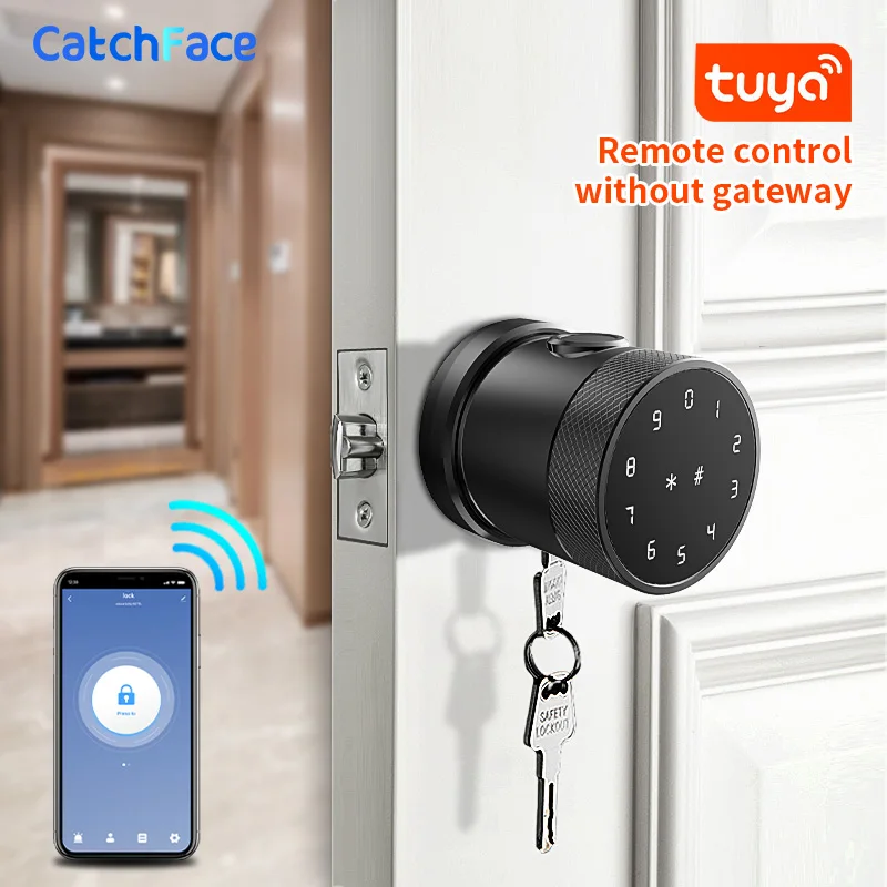 

Upgrade Bluetooth Electronic Smart Lock Biometric Fingerprint Door Lock Tuya App Code RIFD Keyless Door Lock Waterproof Security